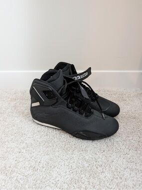 Alpinestars Black High-Top Motorsport Boots